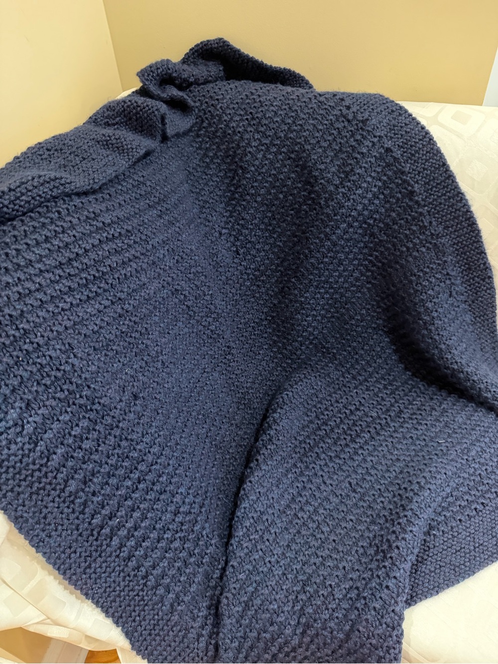 Hand Knit Well Lap Blanket